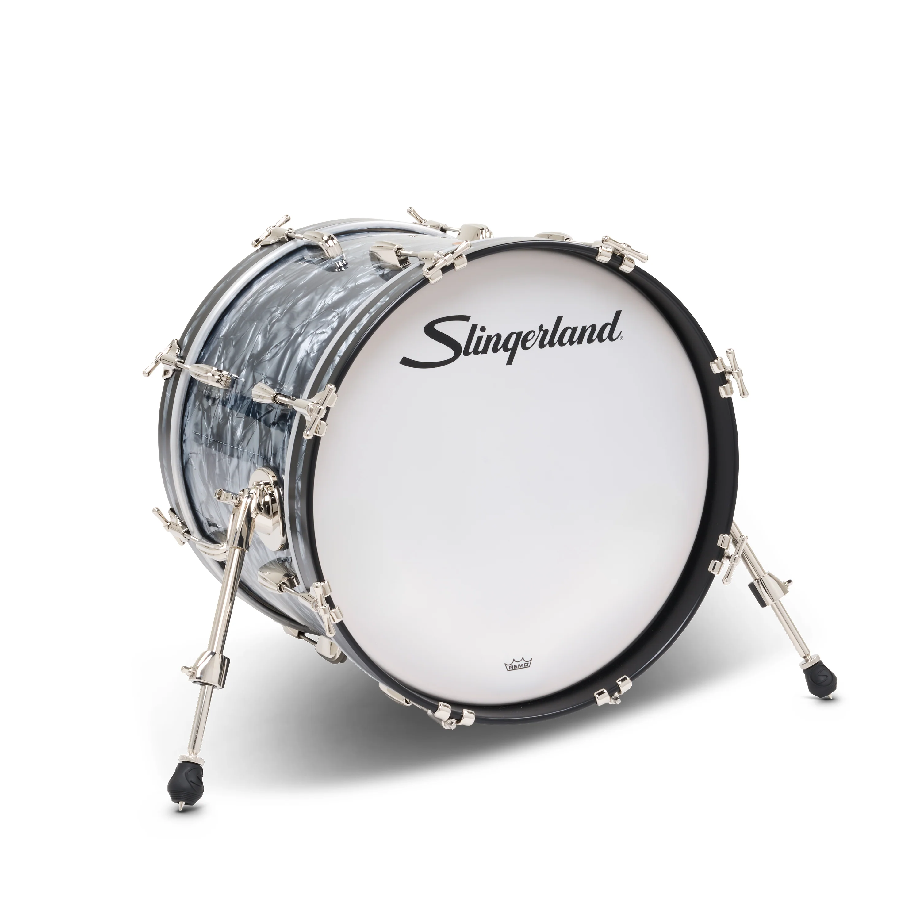 Slingerland Radio King Bass Drum 18x14in - Black Diamond Pearl Wrap