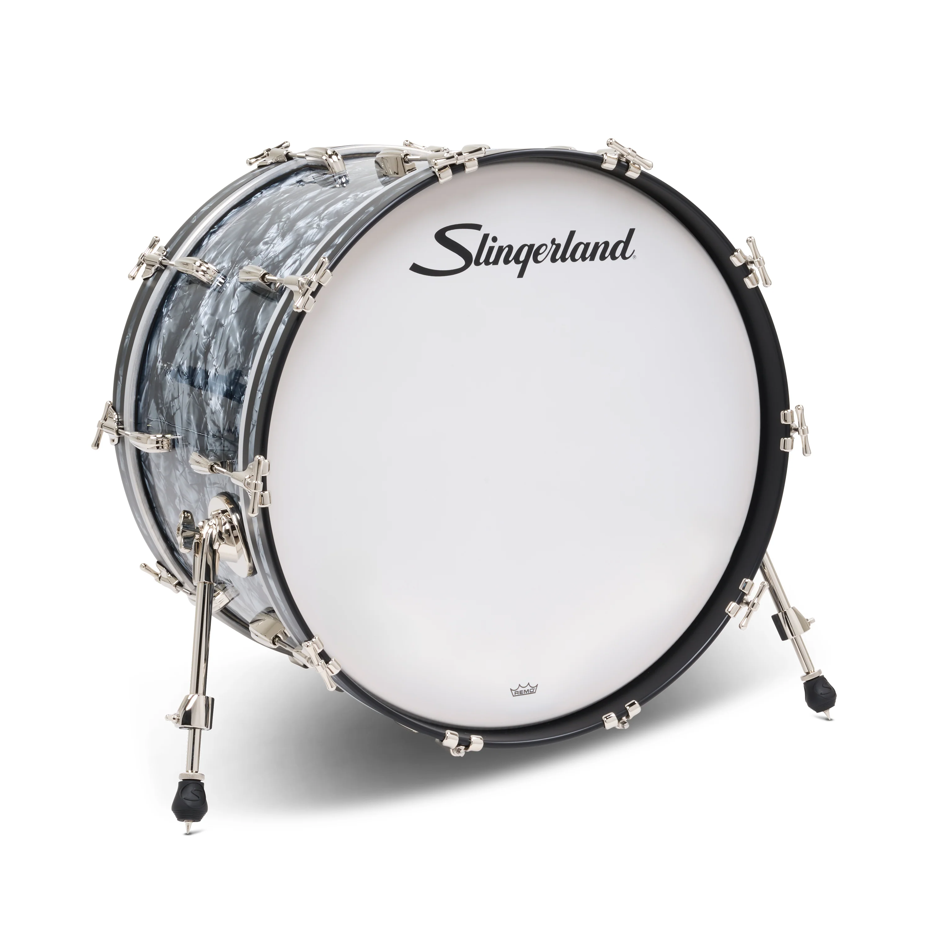 Slingerland Radio King Bass Drum 22x14in - Black Diamond Pearl Wrap