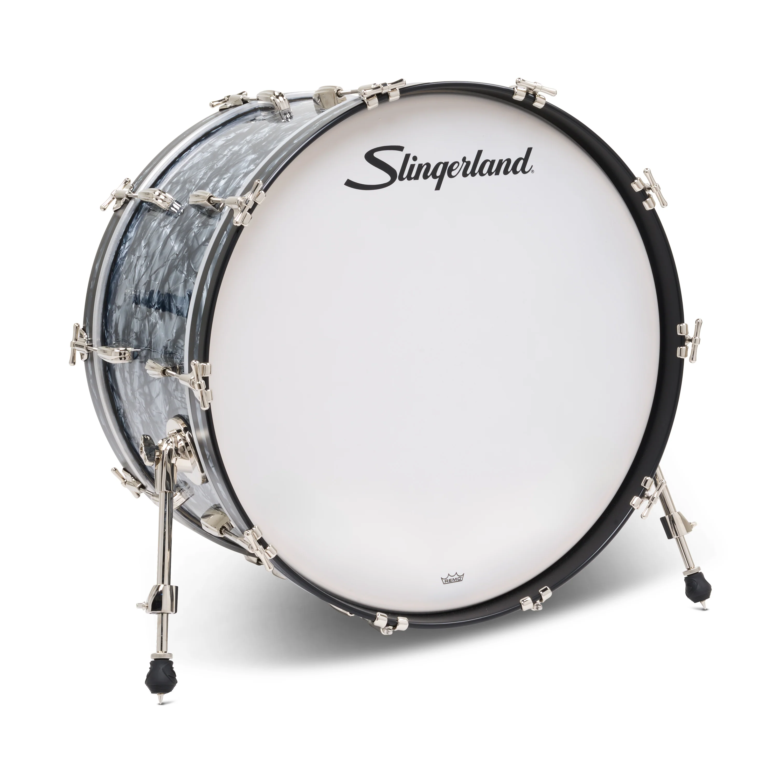 Slingerland Radio King Bass Drum 24x14in - Black Diamond Pearl Wrap