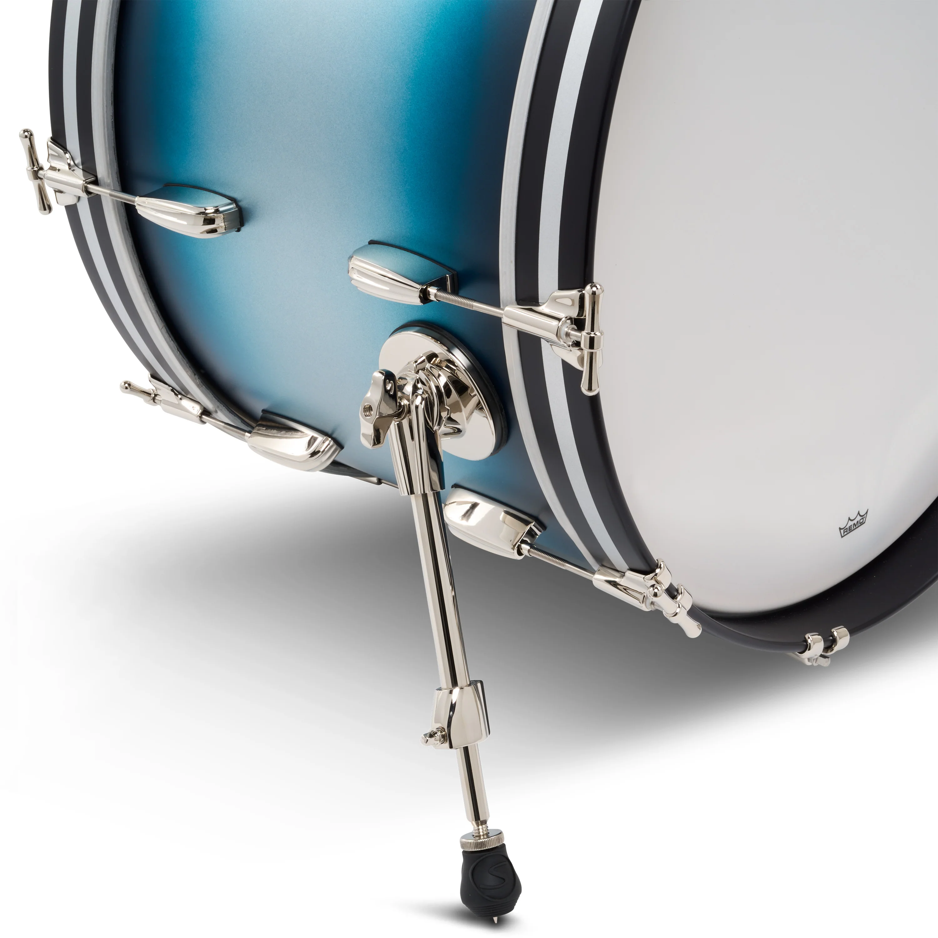 Slingerland Radio King Bass Drum 24x14in - Blue and Silver Lacquer - Image 3
