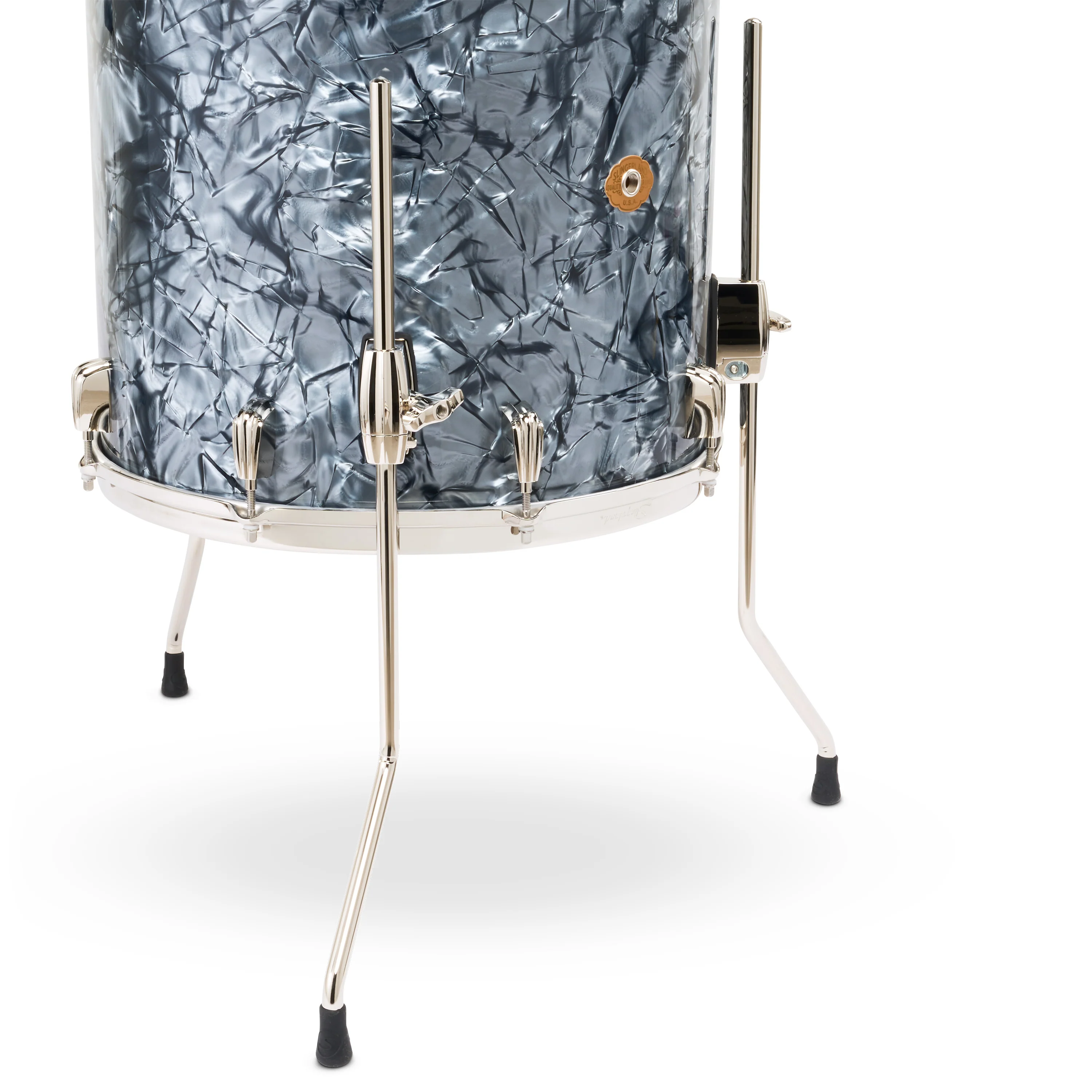 Slingerland Radio King Drum Kit 20-12-14in - Black Diamond Pearl Wrap - Image 6