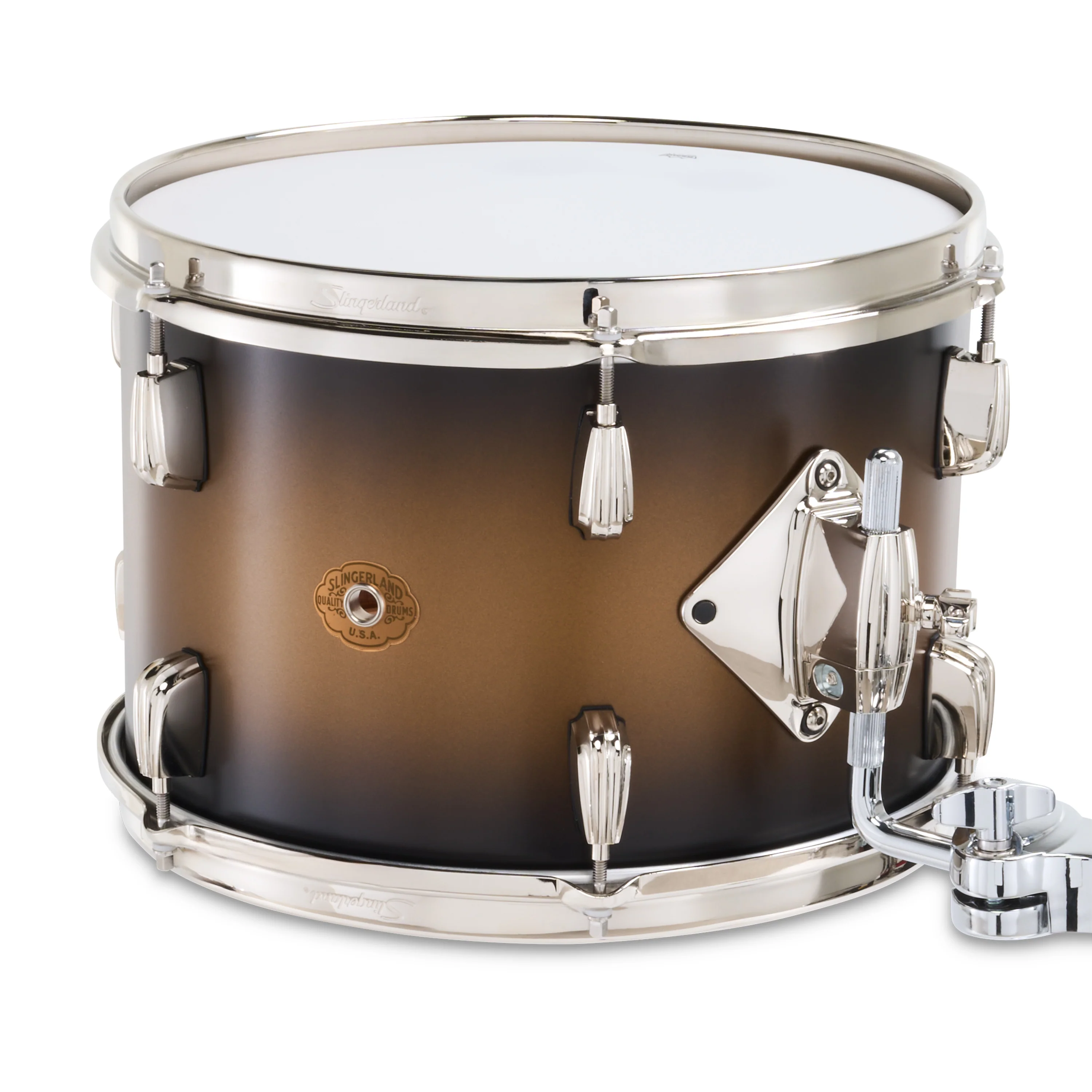 Slingerland Radio King Drum Kit 24-13-16in - Black and Gold Lacquer - Image 5