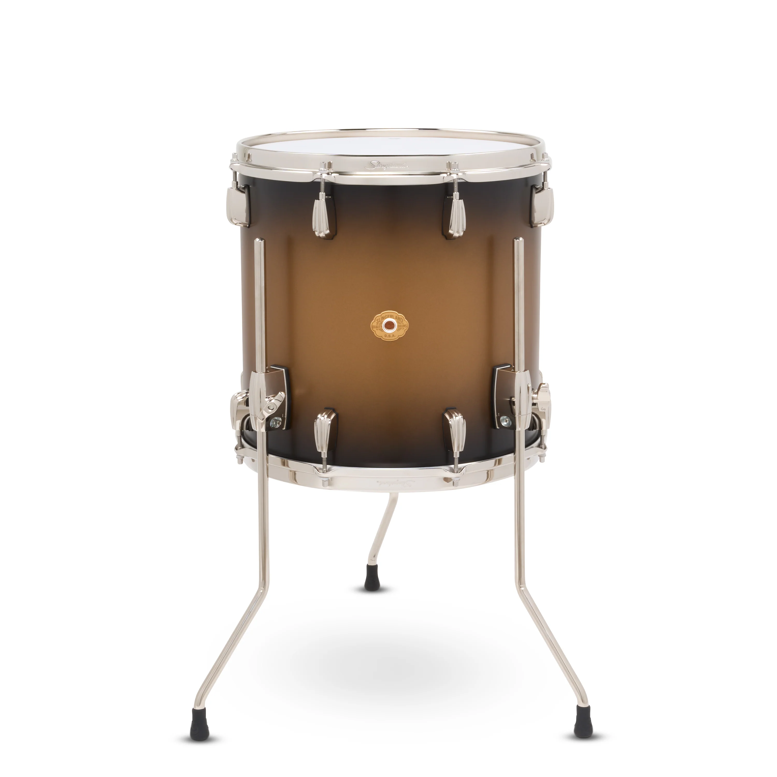 Slingerland Radio King Outfit Floor Tom 14x14in - Black and Gold Lacquer