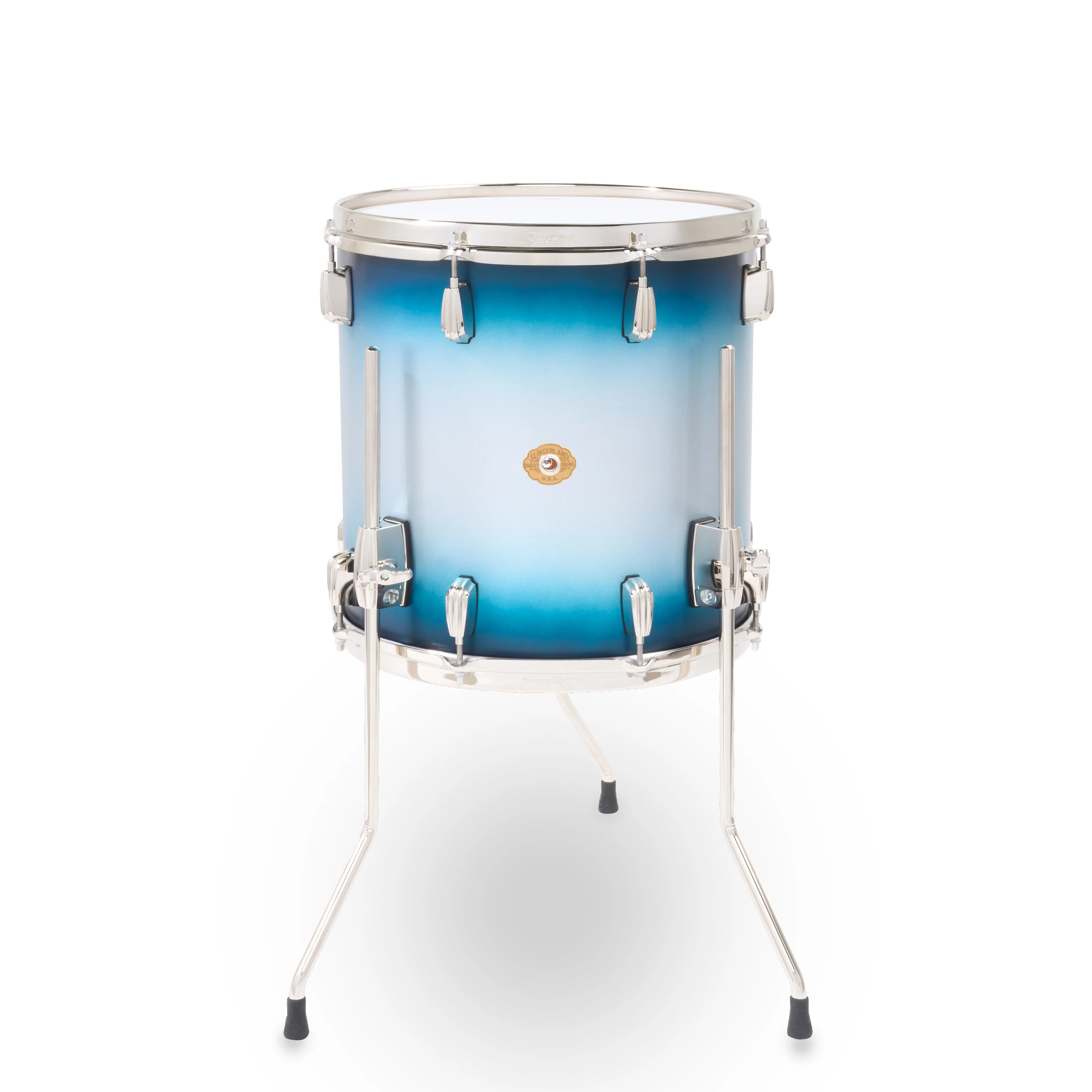 Slingerland Radio King Outfit Floor Tom 14x14in - Blue and Silver Lacquer
