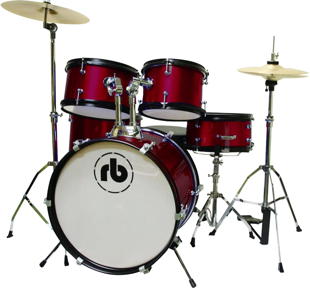 RB Drums 5-piece Junior Drum Set in Metallic Wine Red