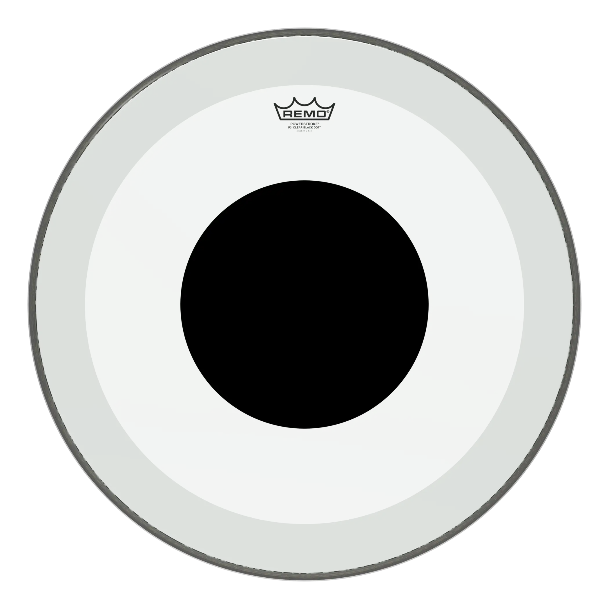 Remo Powerstroke P3 Clear Black Dot
