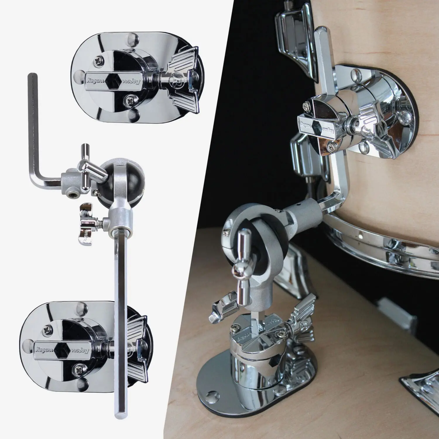 Rogers Ultra-Matic Bi-Directional Tom/Bass Mounting Bracket - Image 2