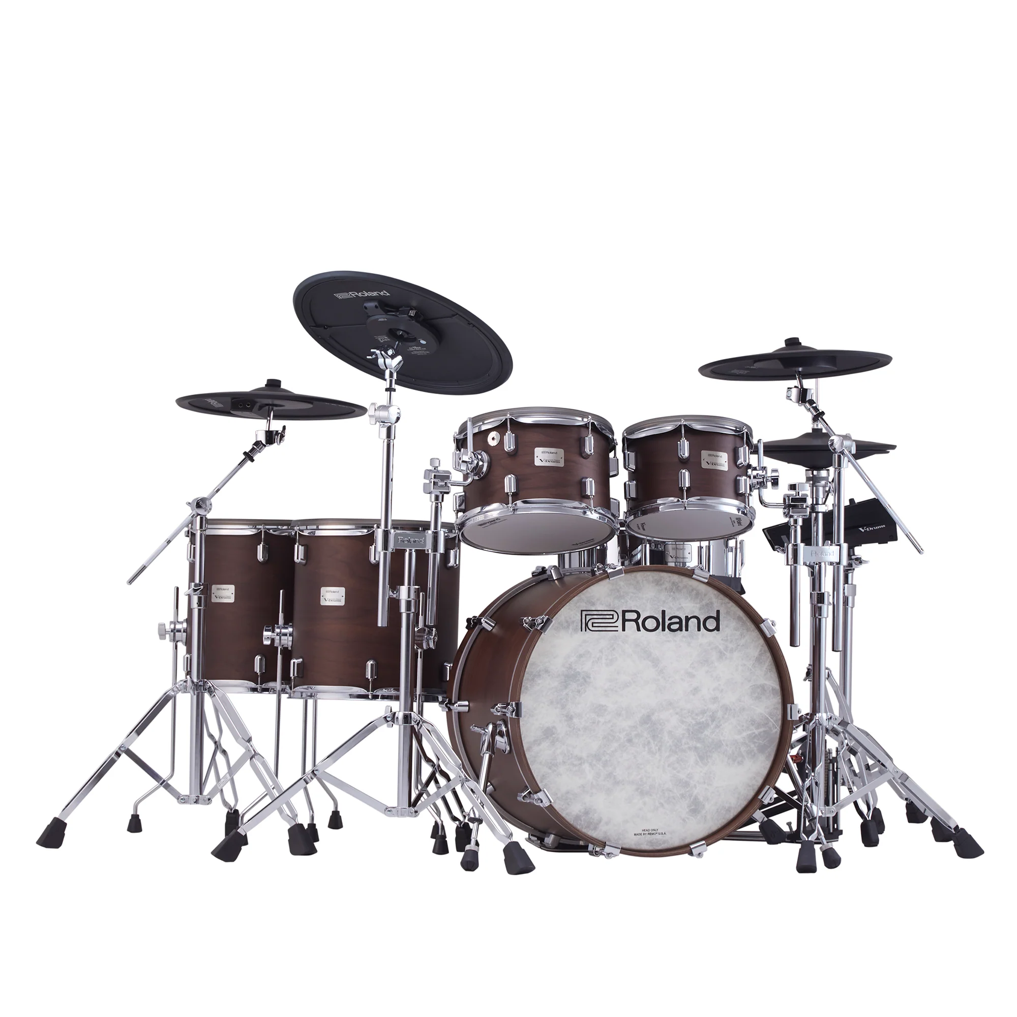 Roland VAD716 Electronic Drum Kit - Satin Walnut