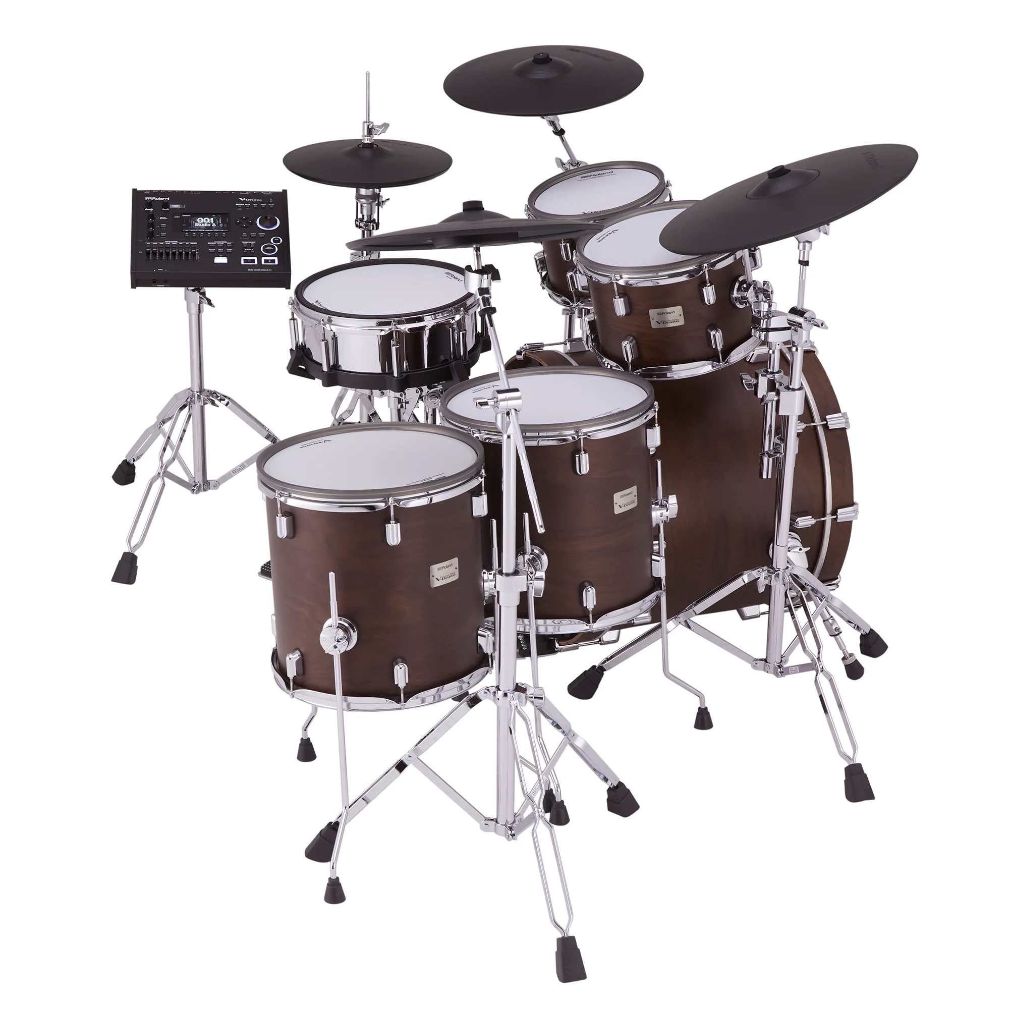 Roland VAD716 Electronic Drum Kit - Satin Walnut - Image 2