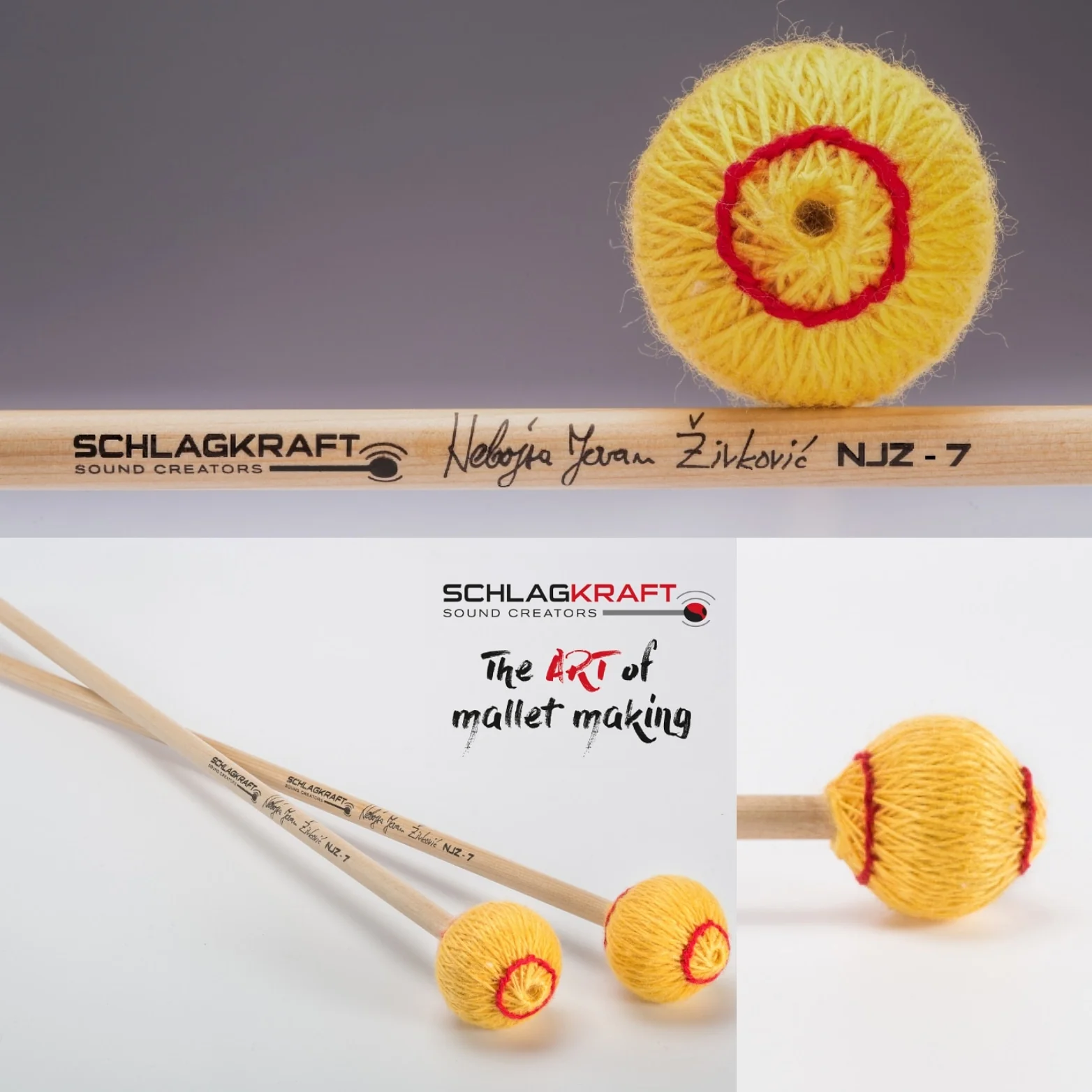 SchlagKraft Zivkovic NJZ-7 Marimba Mallets - very hard, cedar - Image 5