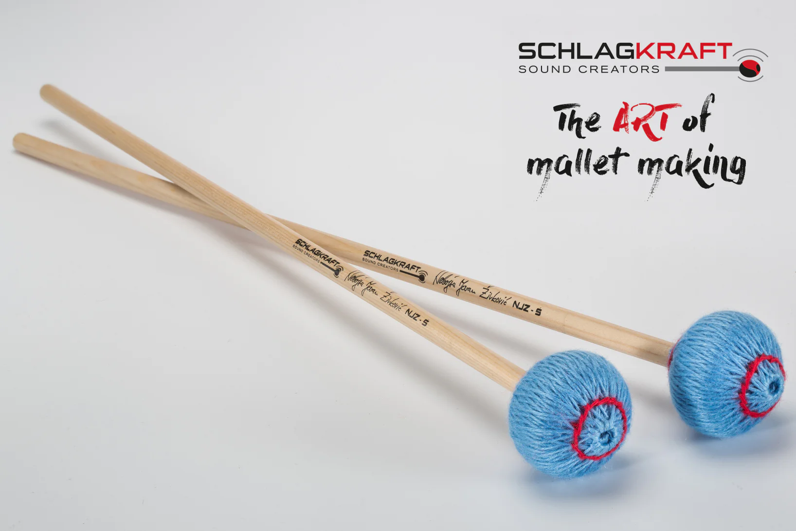 SchlagKraft Zivkovic NJZ-5R Marimba Mallets - medium-hard, rattan - Image 2
