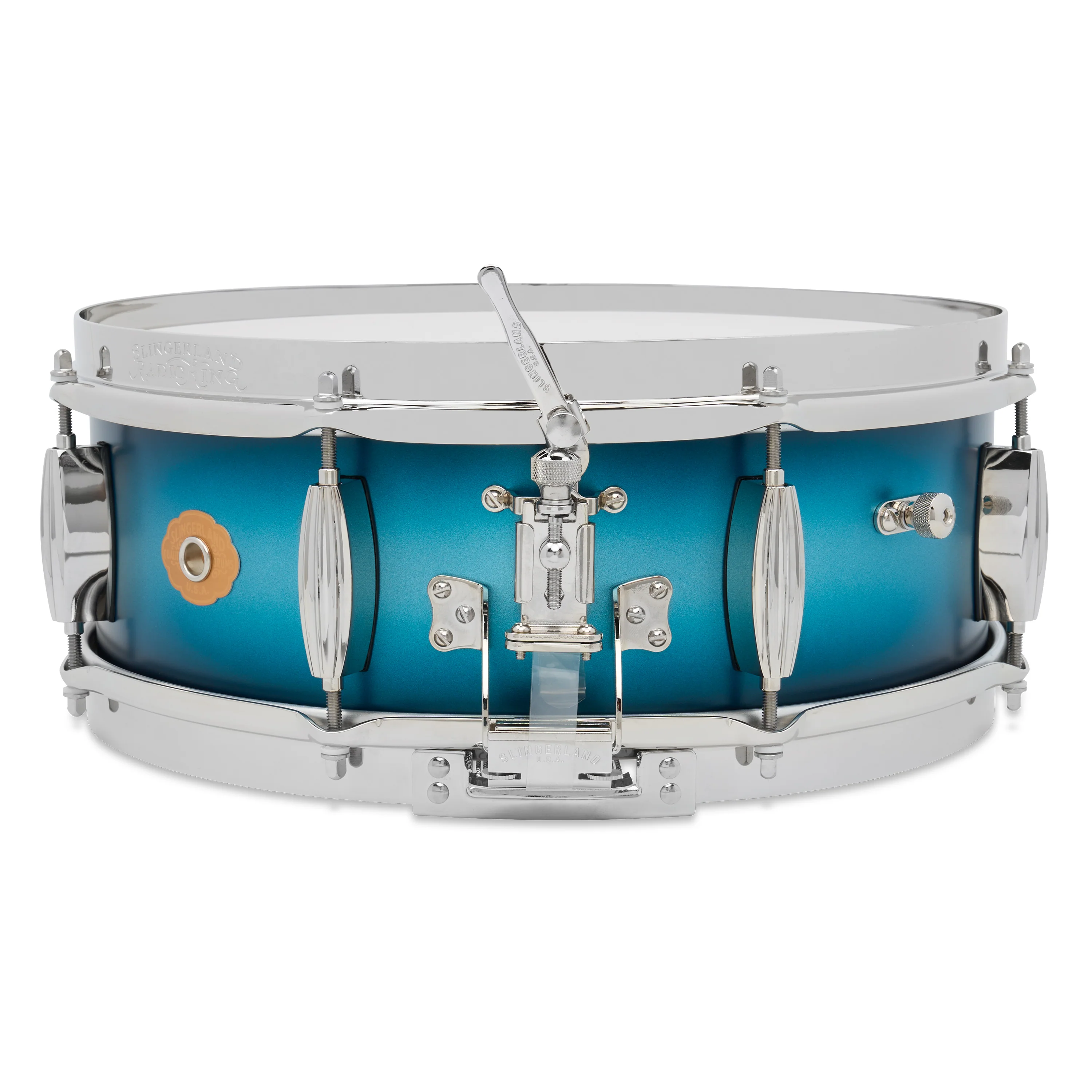 Slingerland LE Radio King Snare Drum 5x14in Blue & Silver - Image 2