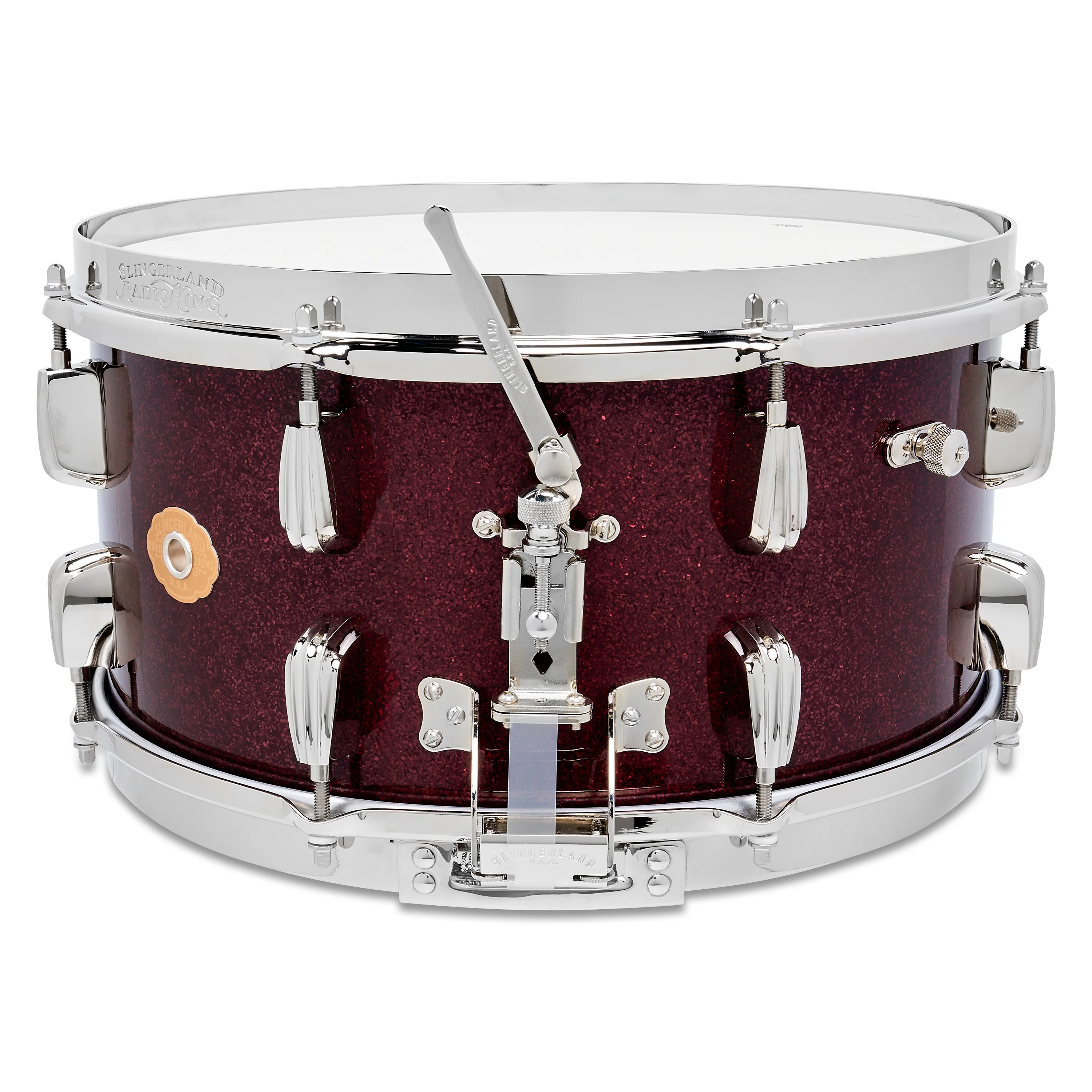 Slingerland Radio King Snare Drum 7x14in Maroon Glass - Image 2