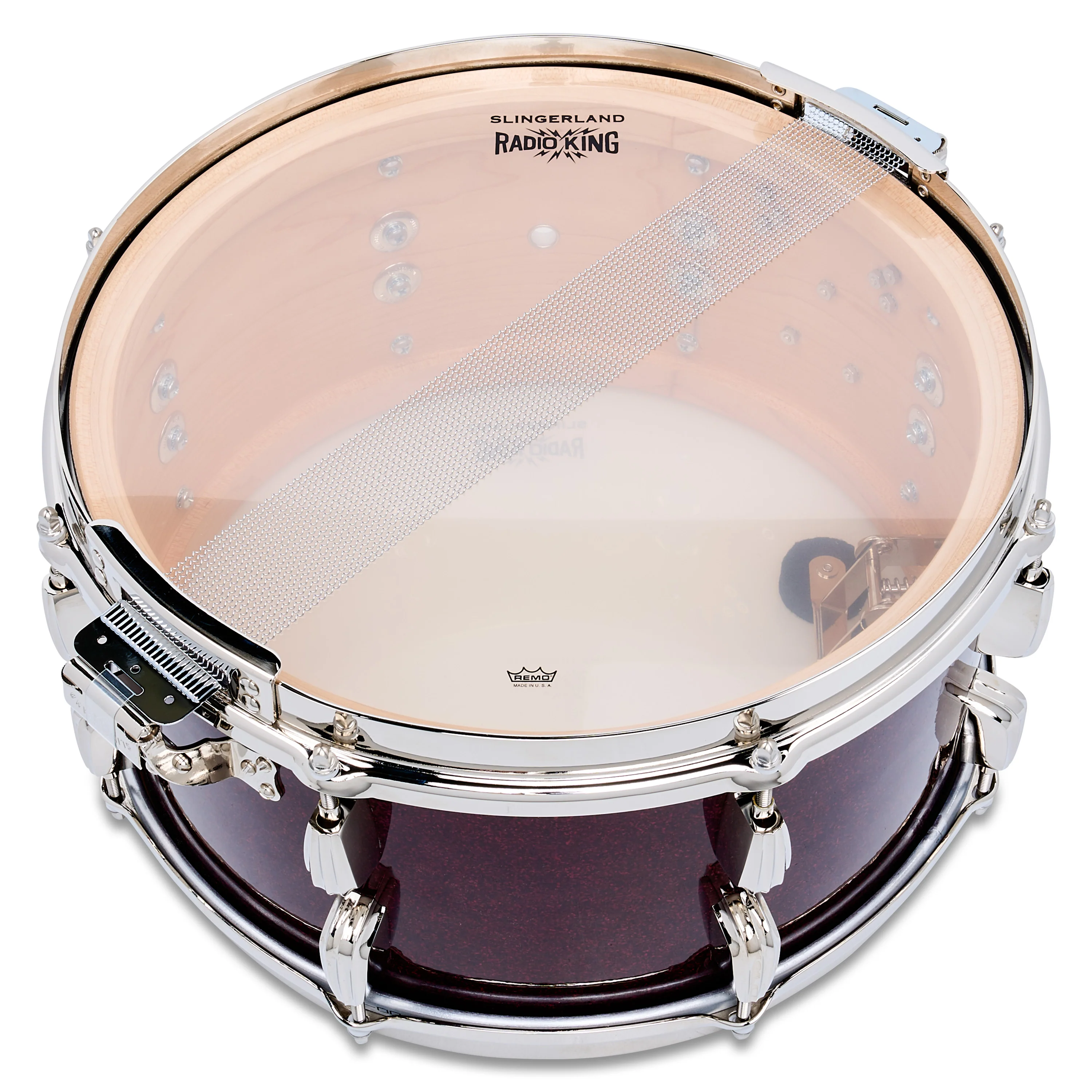 Slingerland Radio King Snare Drum 7x14in Maroon Glass - Image 6