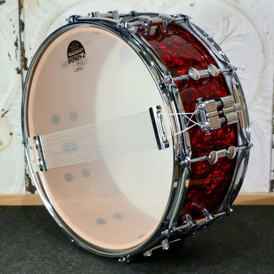 Sonor Momentum Beech Snare Drum 14X5.75in - Red Pearl - Image 4