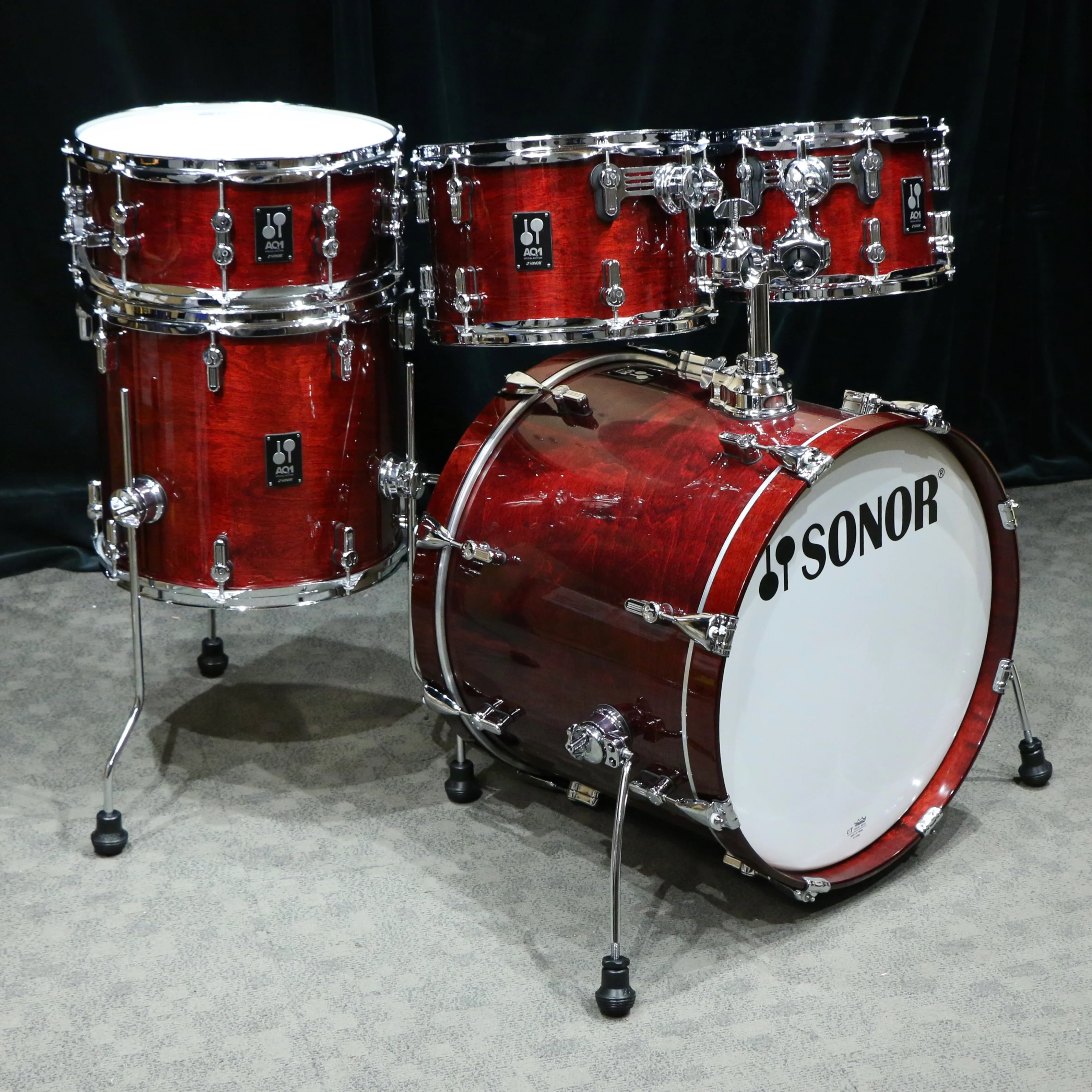 Sonor AQ1 Special Edition Drum Kit 20-10-12-14+14in - Cherry Red - Image 2