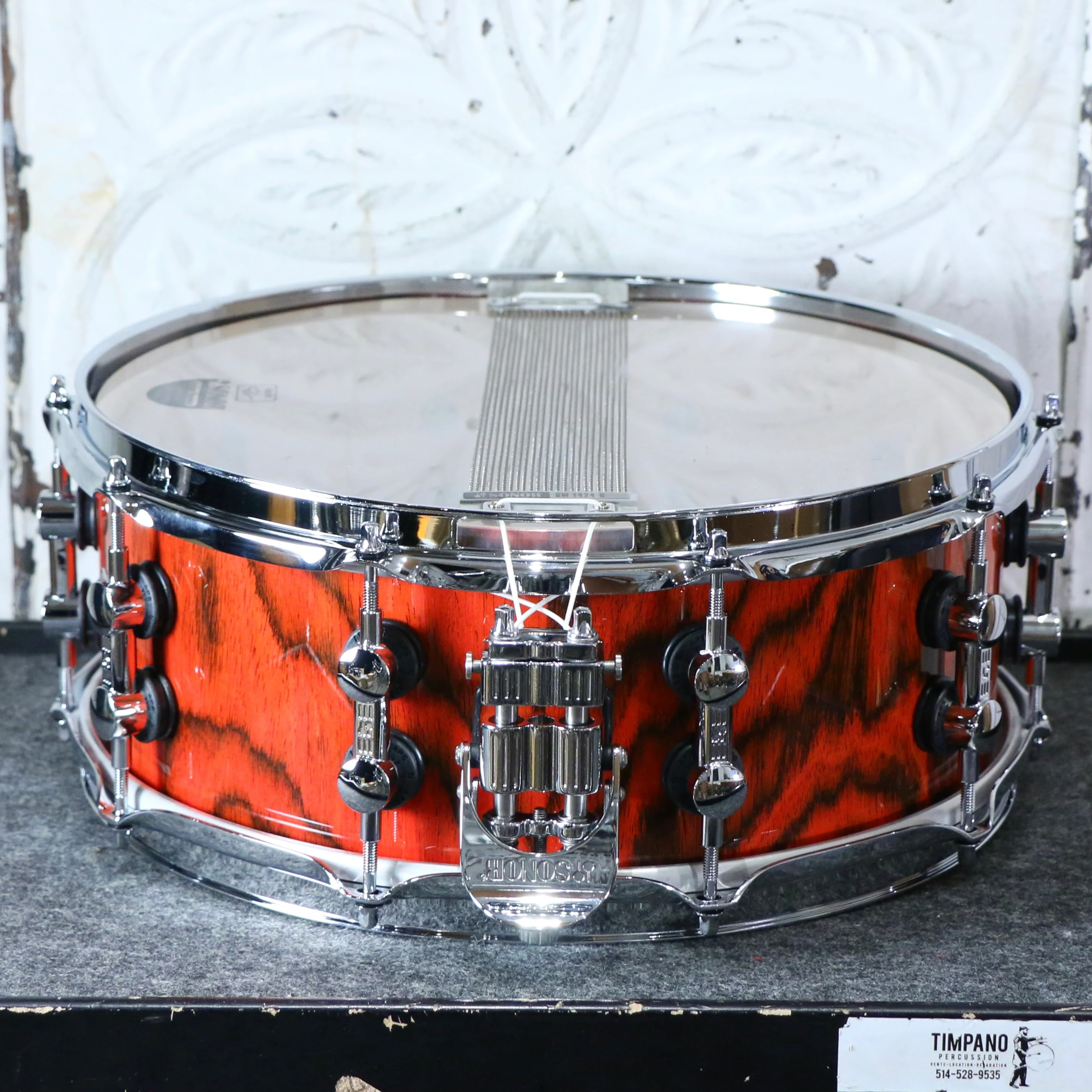 Sonor SQ2 Medium Beech Snare Drum 14X5.5in - Fiery Red - Image 2