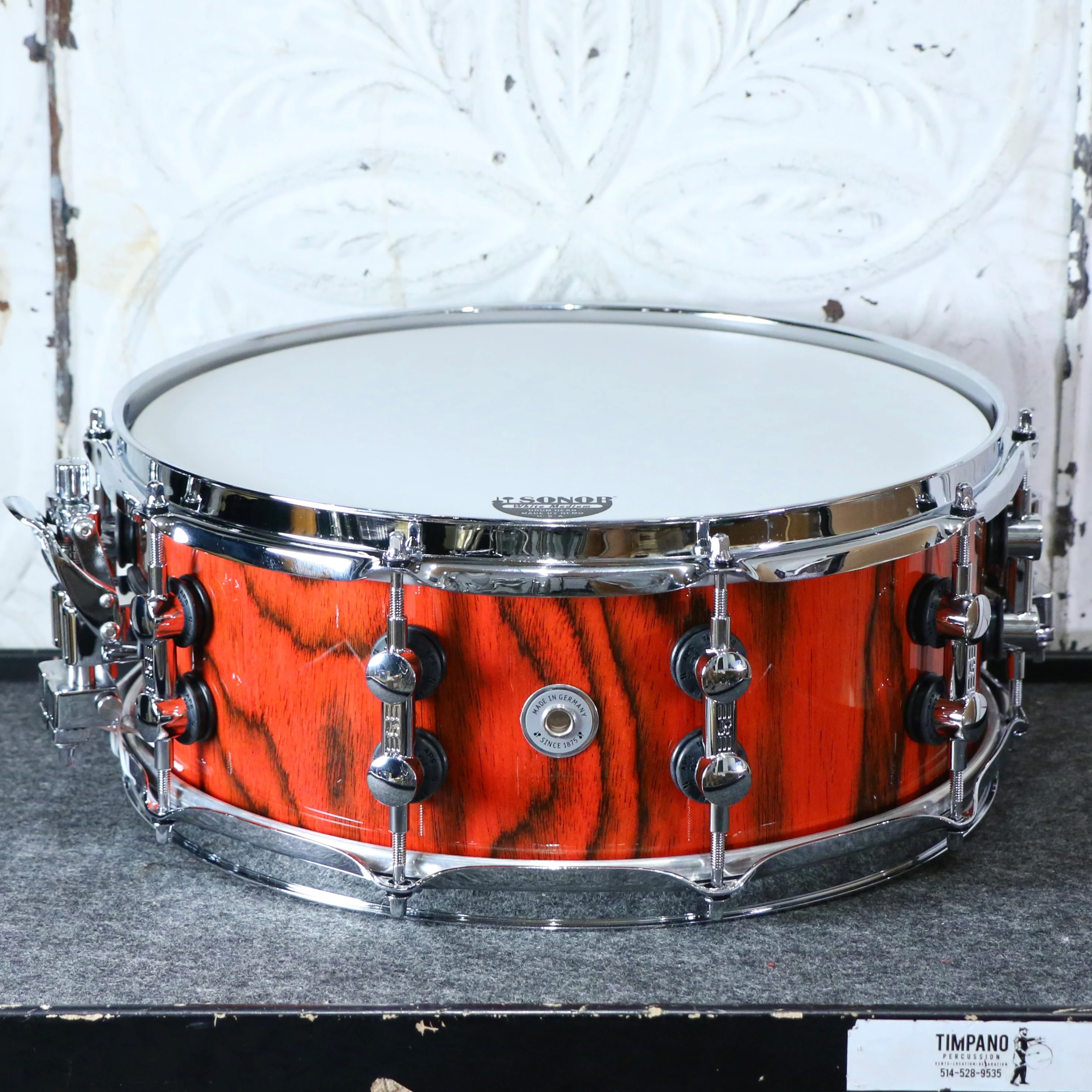 Sonor SQ2 Medium Beech Snare Drum 14X5.5in - Fiery Red - Image 3
