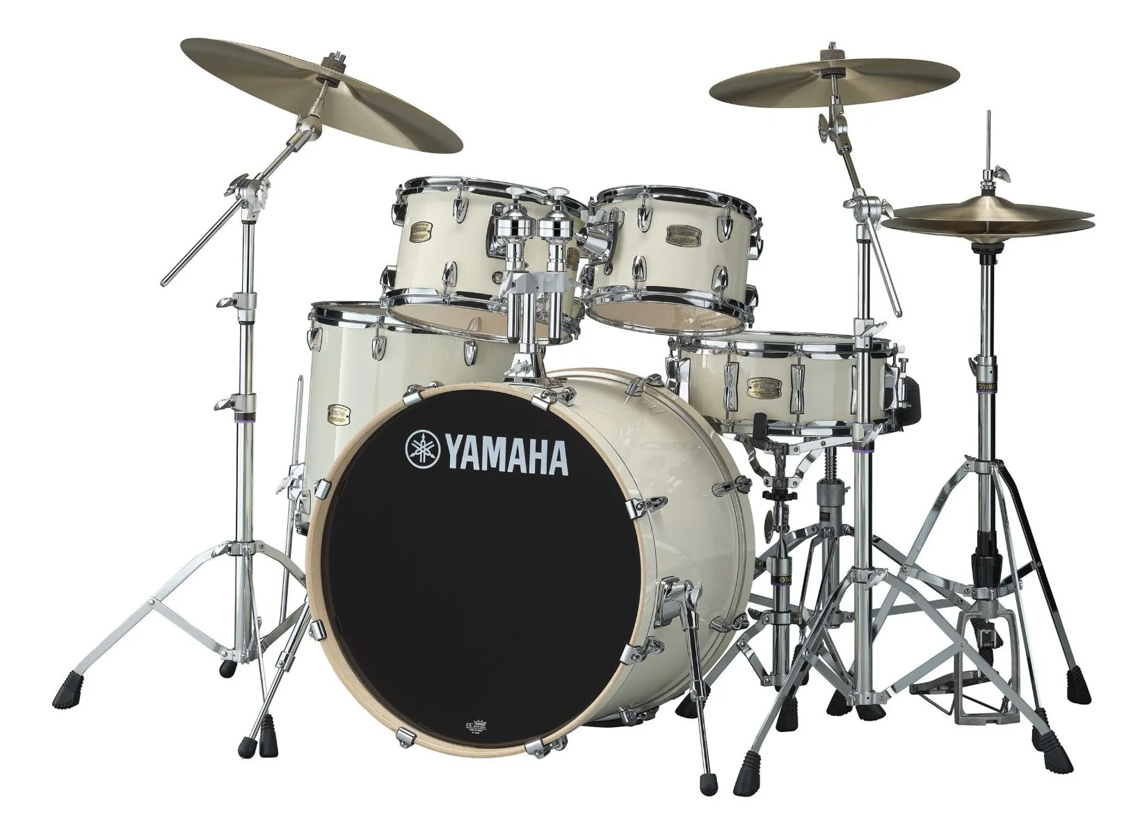 Yamaha STAGE CUSTOM 5PC 10 12 16ft SD 22 TH 14 CLASSIC WHITE W/HW780