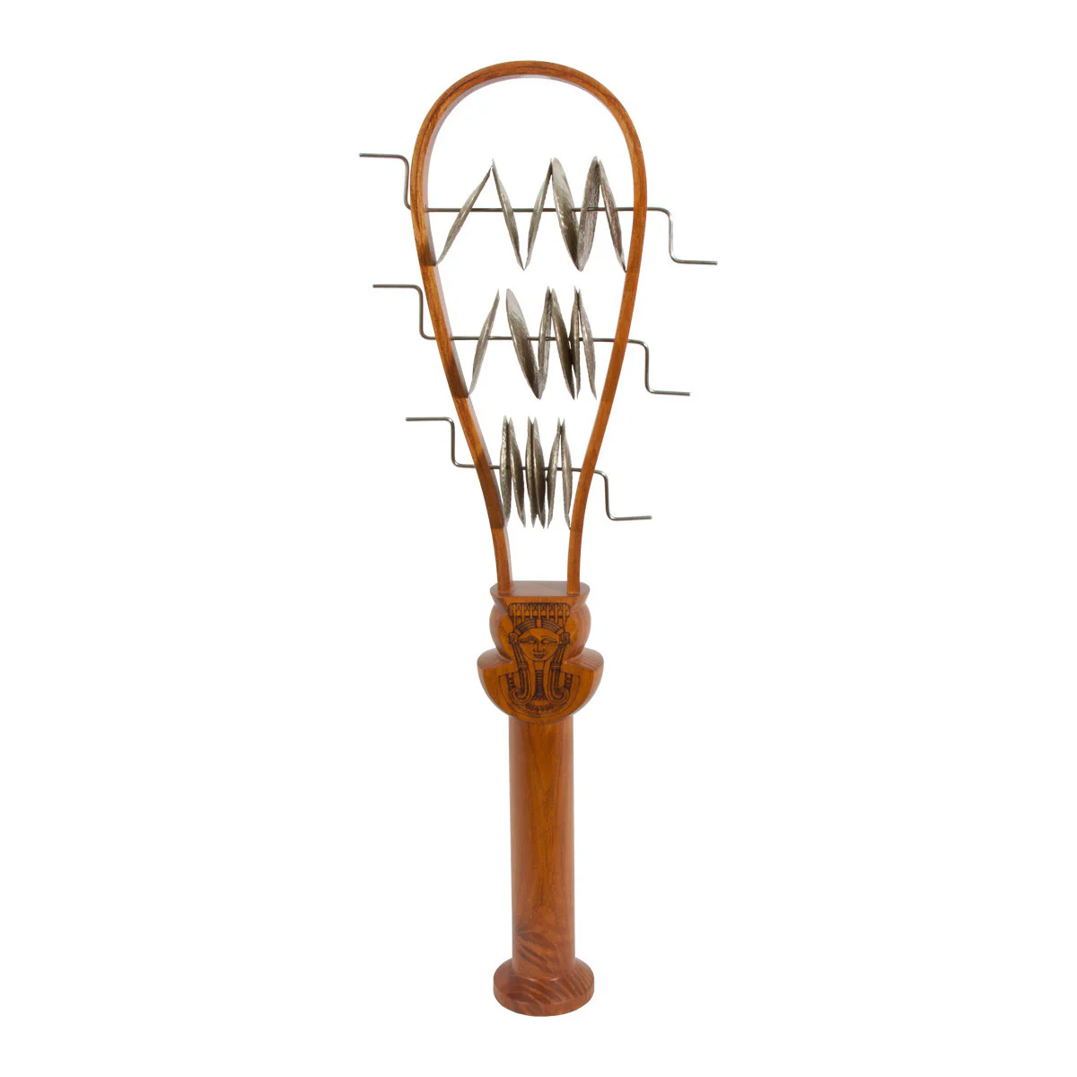 Mid-East Tahya Ceremonial Systrum - Red Cedar 16-Inch Tall