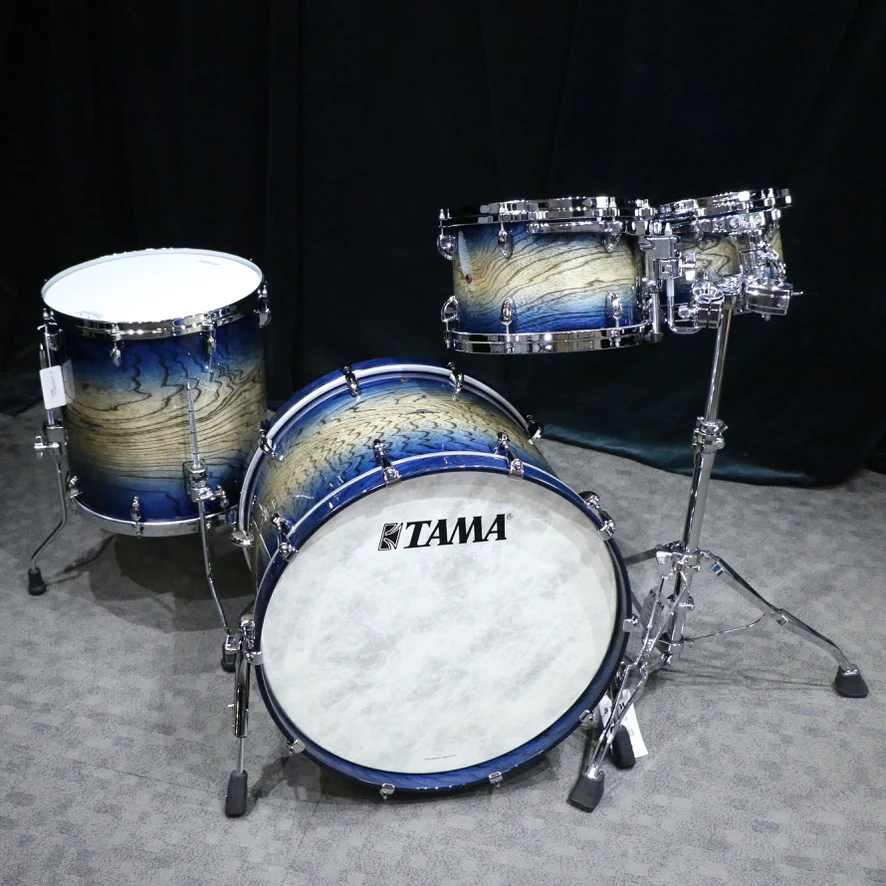 Tama STAR Walnut Drumkit 22-10-12-16 - Indigo Japanese Sen Burst - Image 2