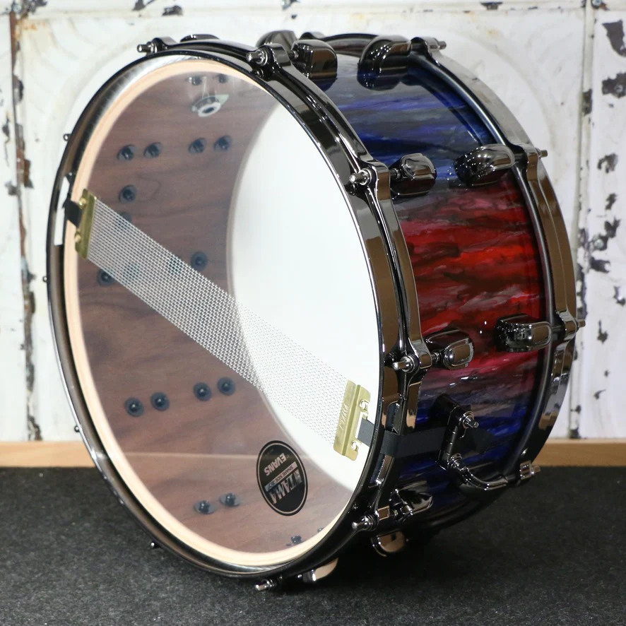 Tama Starclassic G-Walnut/Birch Limited Snare Drum 14X6.5in - Crimson Sapphire Cascade - Image 4
