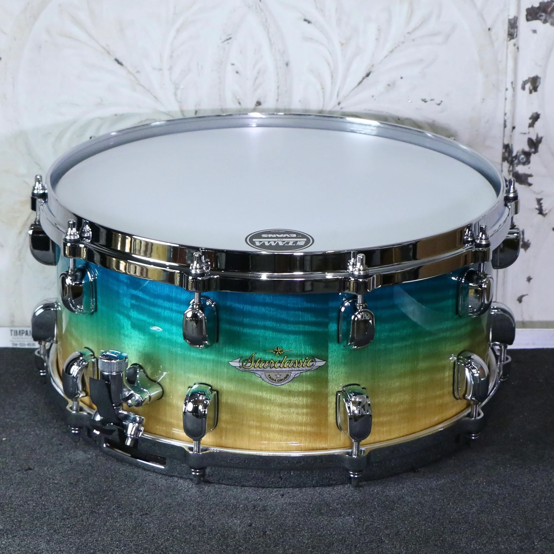 TAMA Starclassic Maple Snare 14X6.5in Marine Shoreline Movingui Fade
