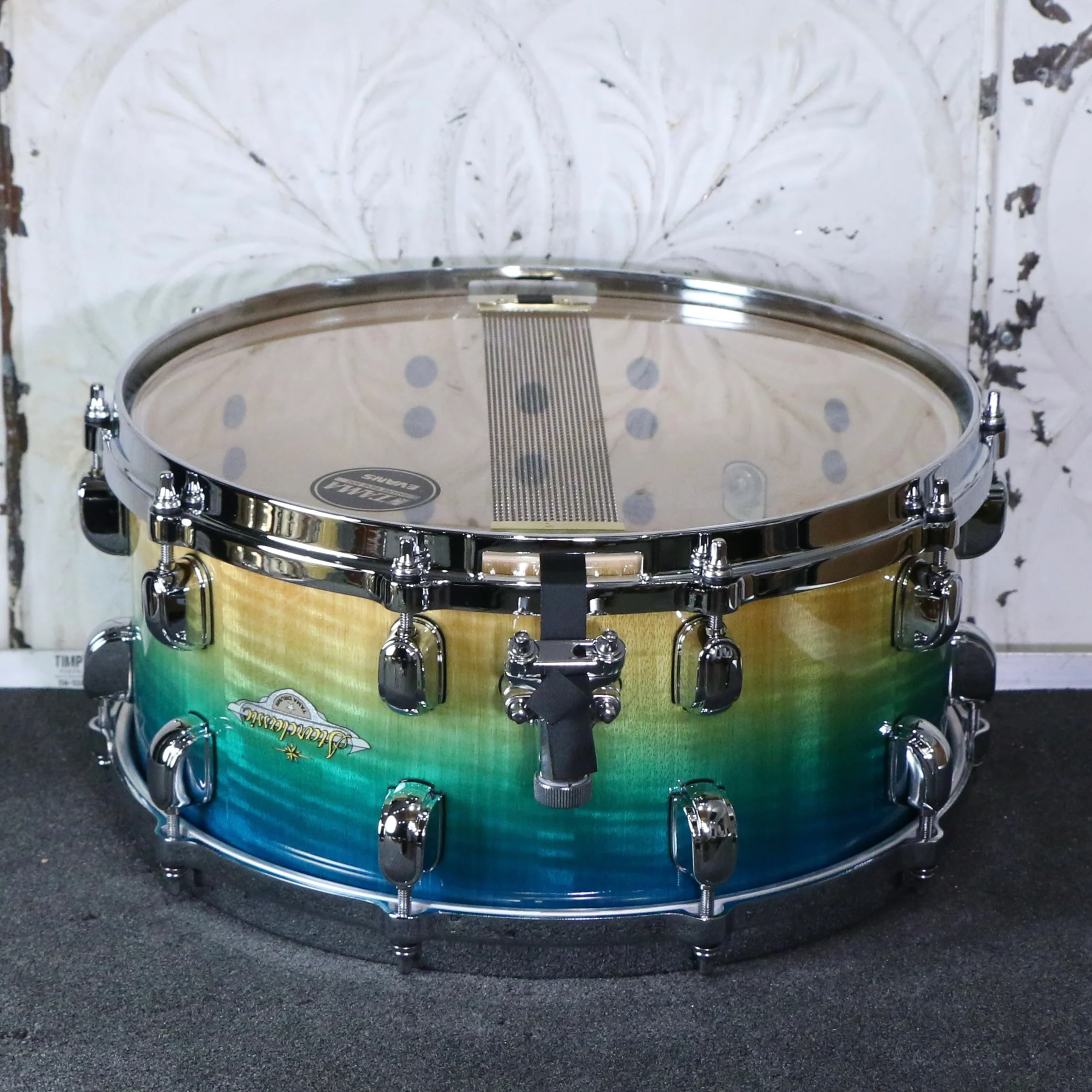 TAMA Starclassic Maple Snare 14X6.5in Marine Shoreline Movingui Fade - Image 3