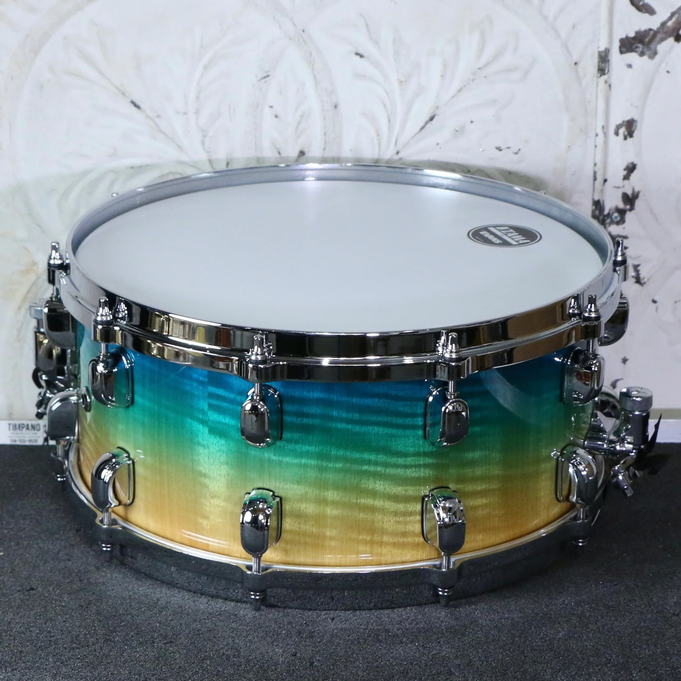 TAMA Starclassic Maple Snare 14X6.5in Marine Shoreline Movingui Fade - Image 6