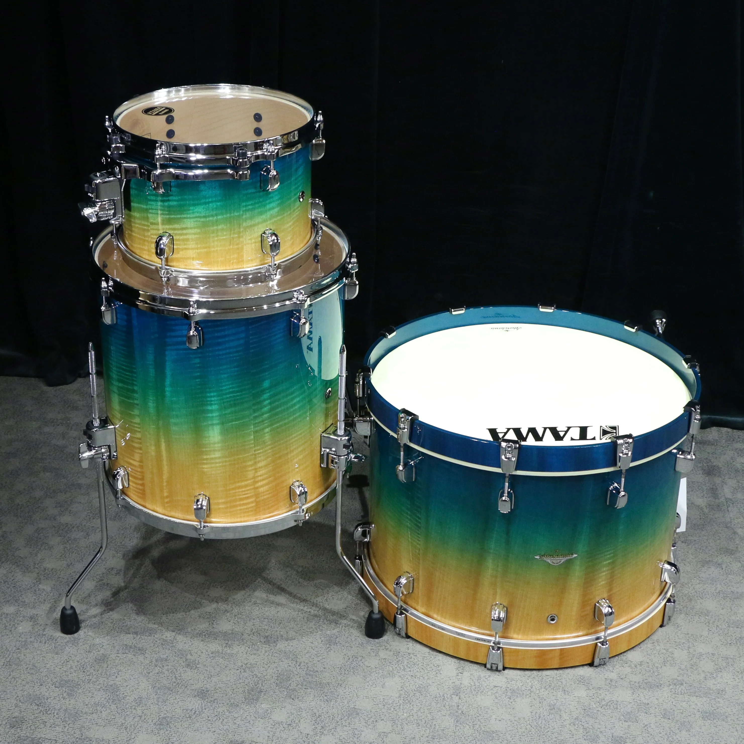 TAMA Starclassic Maple Drumkit 22X14, 12X8, 16X16 - Marine Shoreline Movingui Fade - Image 2