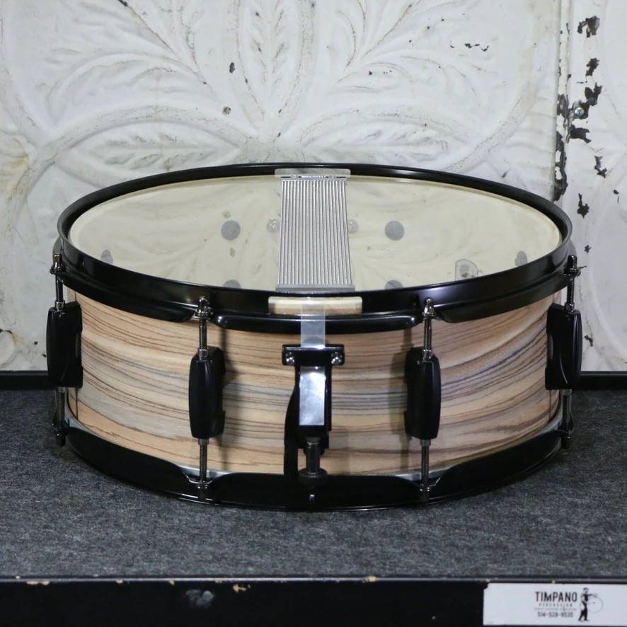 Tama Woodworks Snare Drum 14X5.5in - Natural Zebra Wood - Image 2