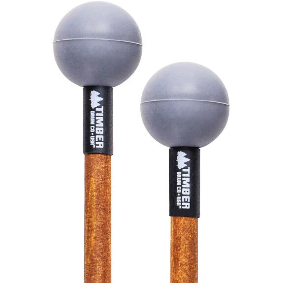 Timber Drum Company Hard Rubber Mallets w/ Solid Hardwood Handles