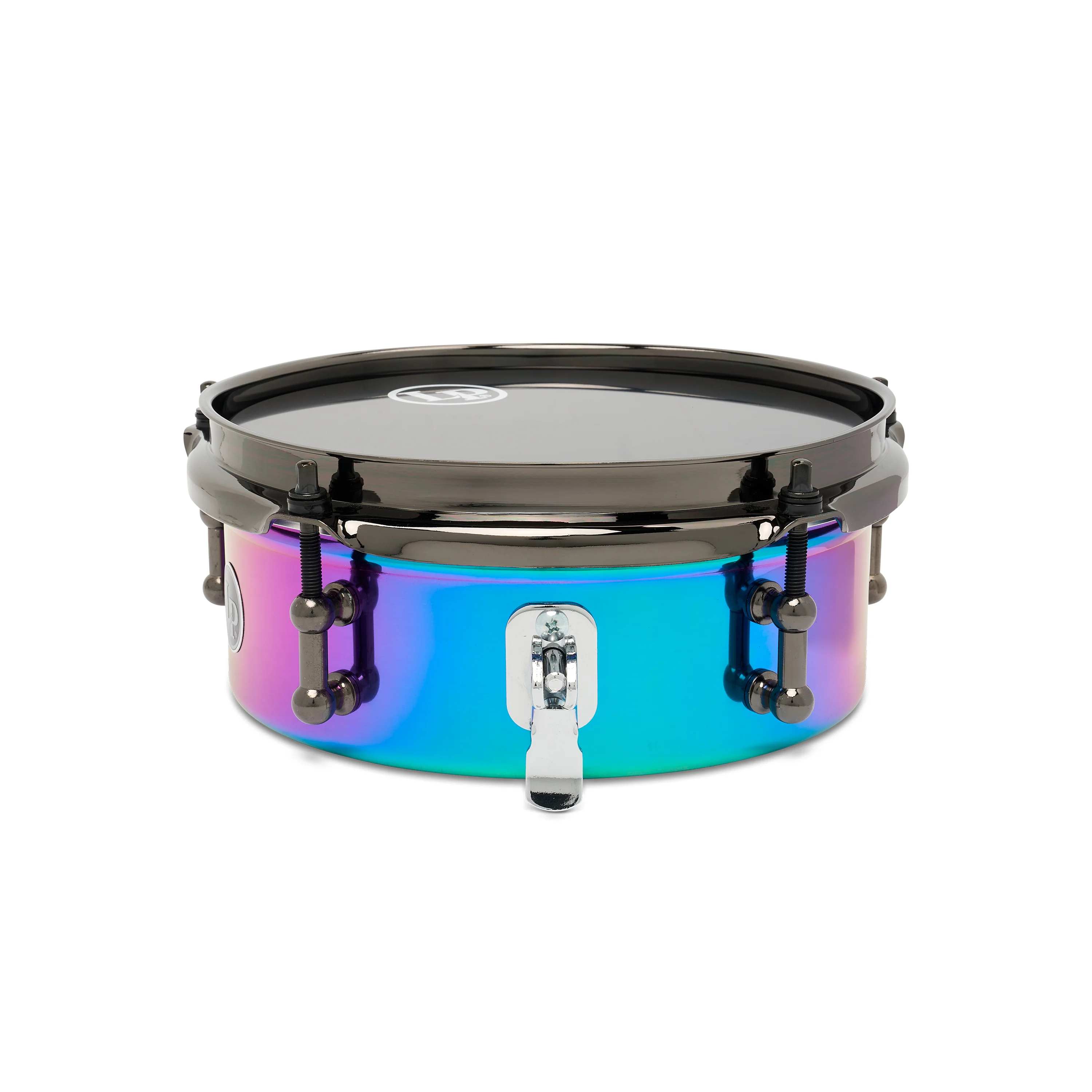 LP Tony Succar Micro Snare, Rainbow w/ Black Nickel HW, 8in - Image 3