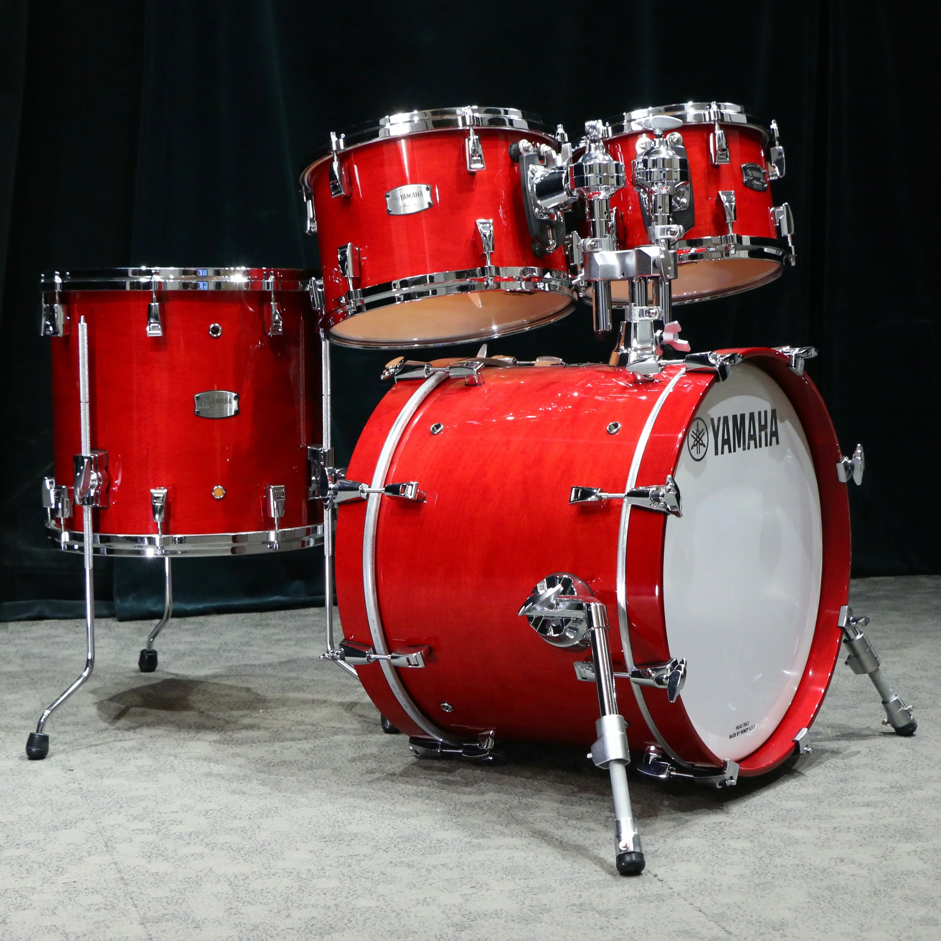 Yamaha Absolute Maple Hybrid Drum Kit 18-10-12-14in - Red Autumn