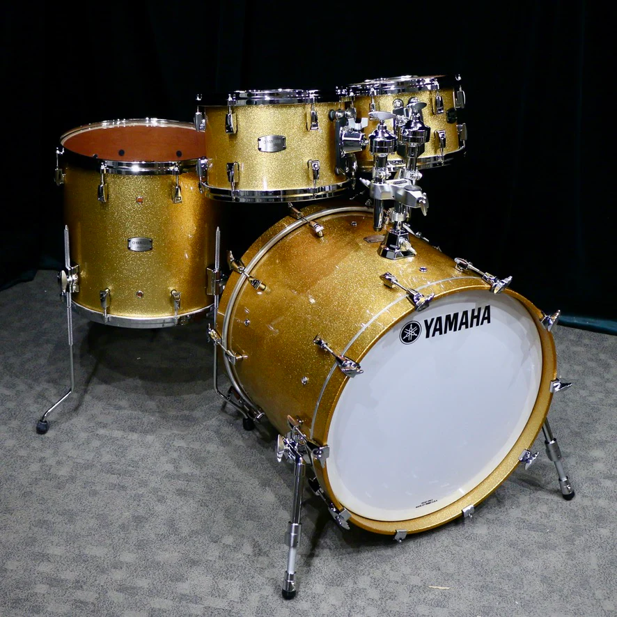 Yamaha Absolute Maple Hybrid Drum Kit 22-10-12-16 - Gold Champagne Sparkle