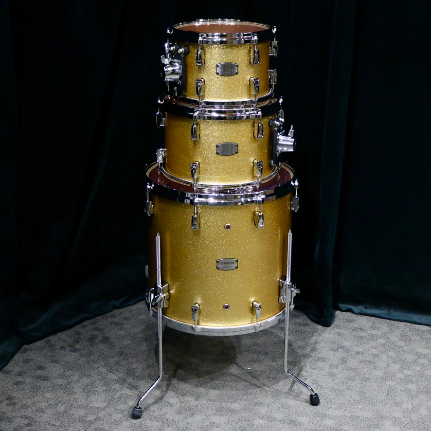 Yamaha Absolute Maple Hybrid Drum Kit 22-10-12-16 - Gold Champagne Sparkle - Image 3