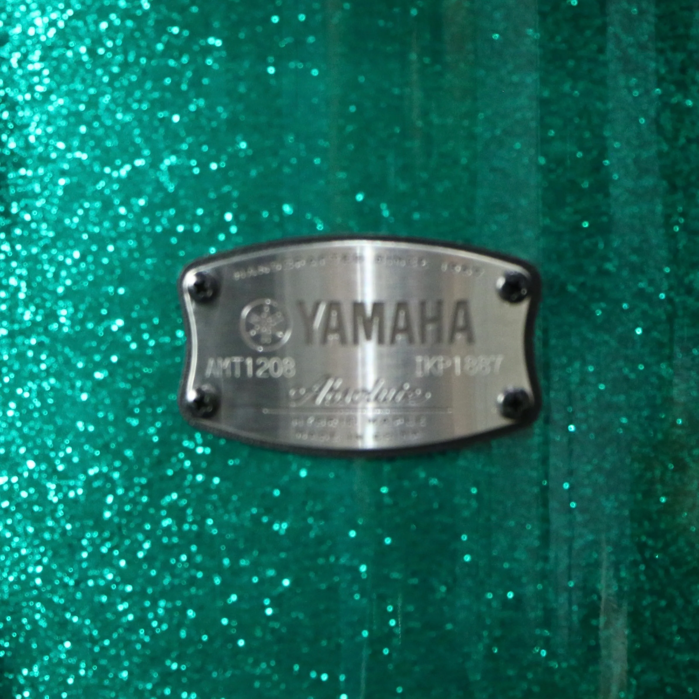 Yamaha Absolute Maple Hybrid Drum Kit 22-10-12-16in - Jade Green Sparkle - Image 5