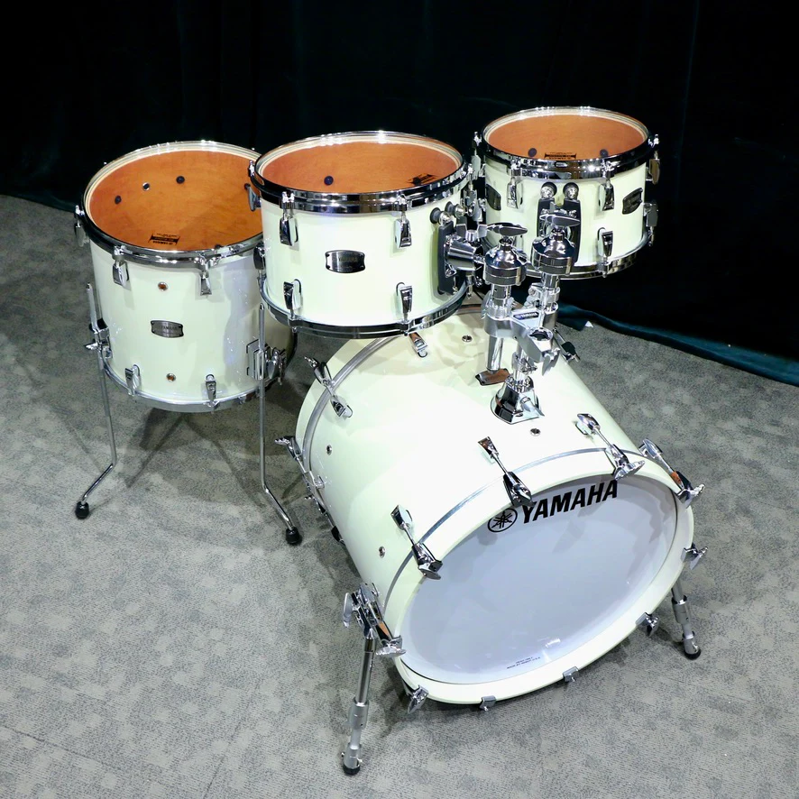 Yamaha Absolute Maple Hybrid Drumkit 20-10-12-14in - Polar White - Image 2