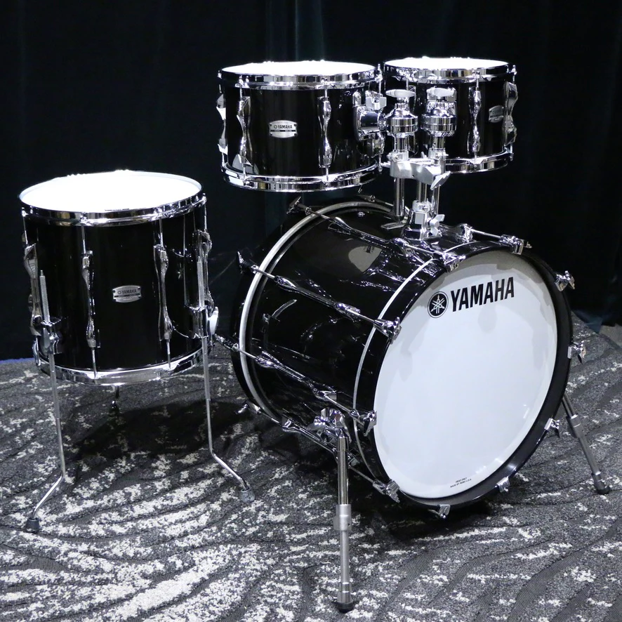 Yamaha Recording Custom Solid Black 20-10-12-14in + tom holder - Image 2