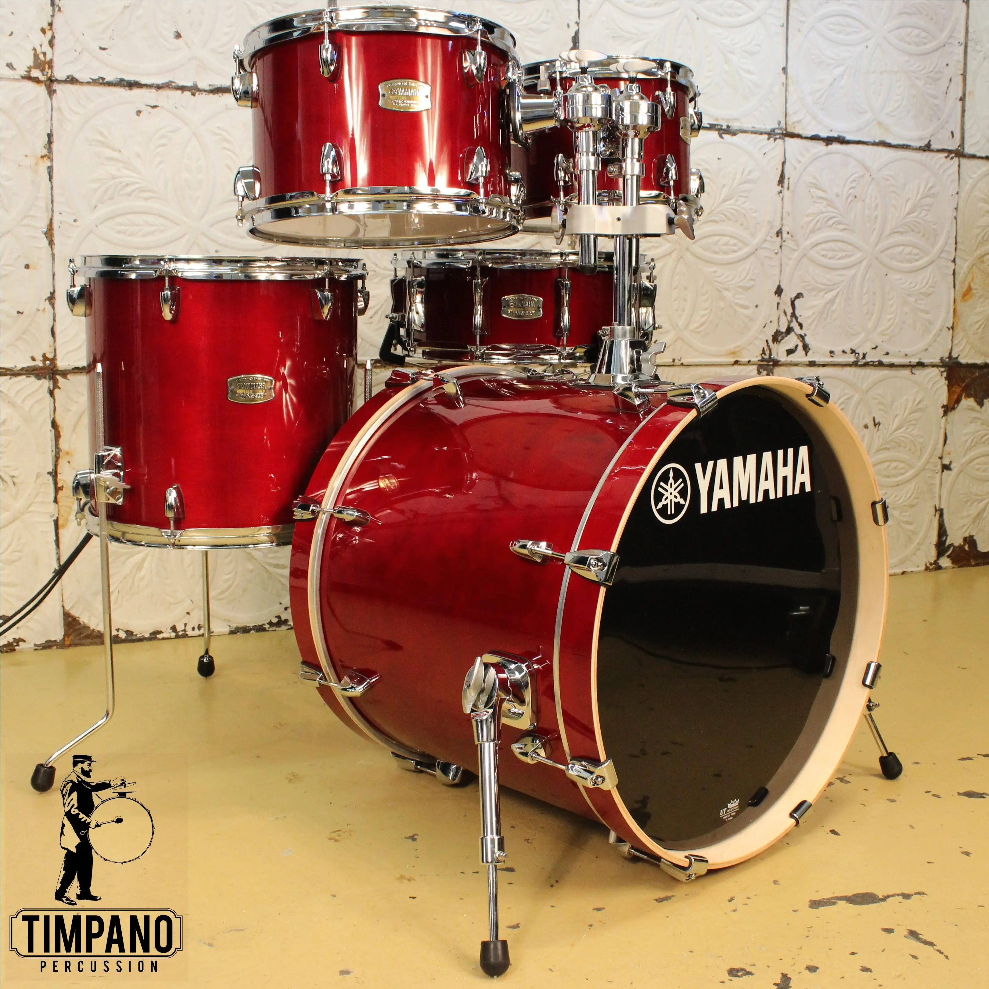 Yamaha Stage Custom Drum Kit 20-10-12-14+14in - Cranberry Red