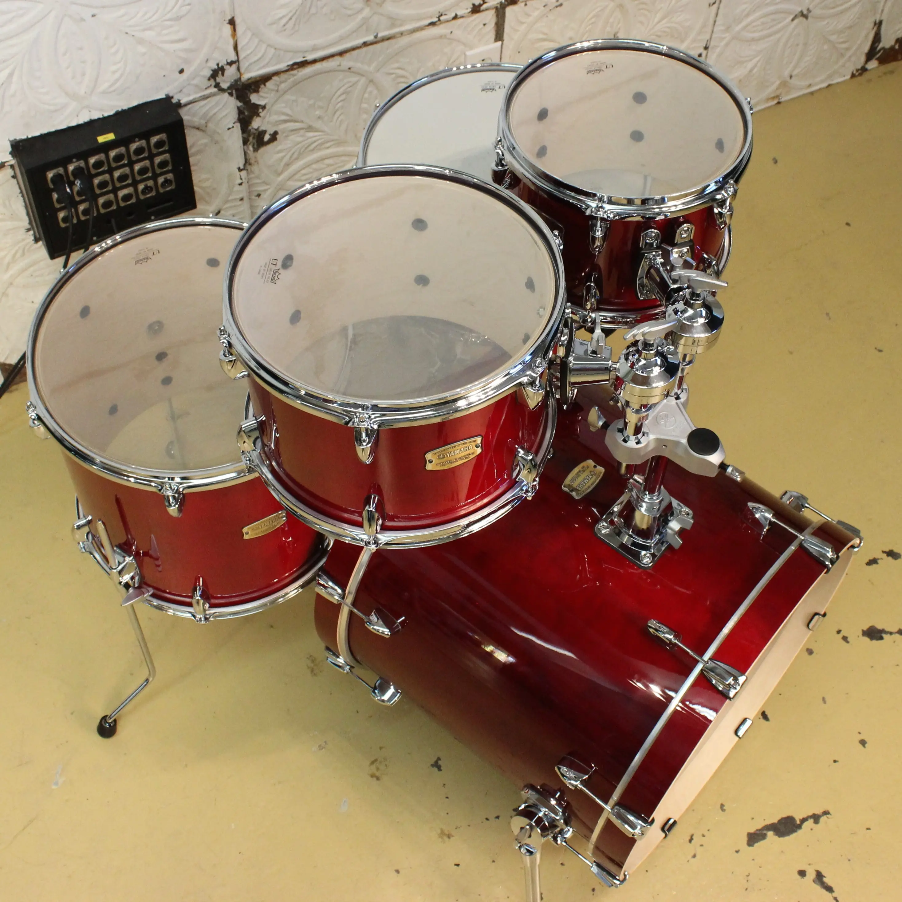 Yamaha Stage Custom Drum Kit 20-10-12-14+14in - Cranberry Red - Image 2