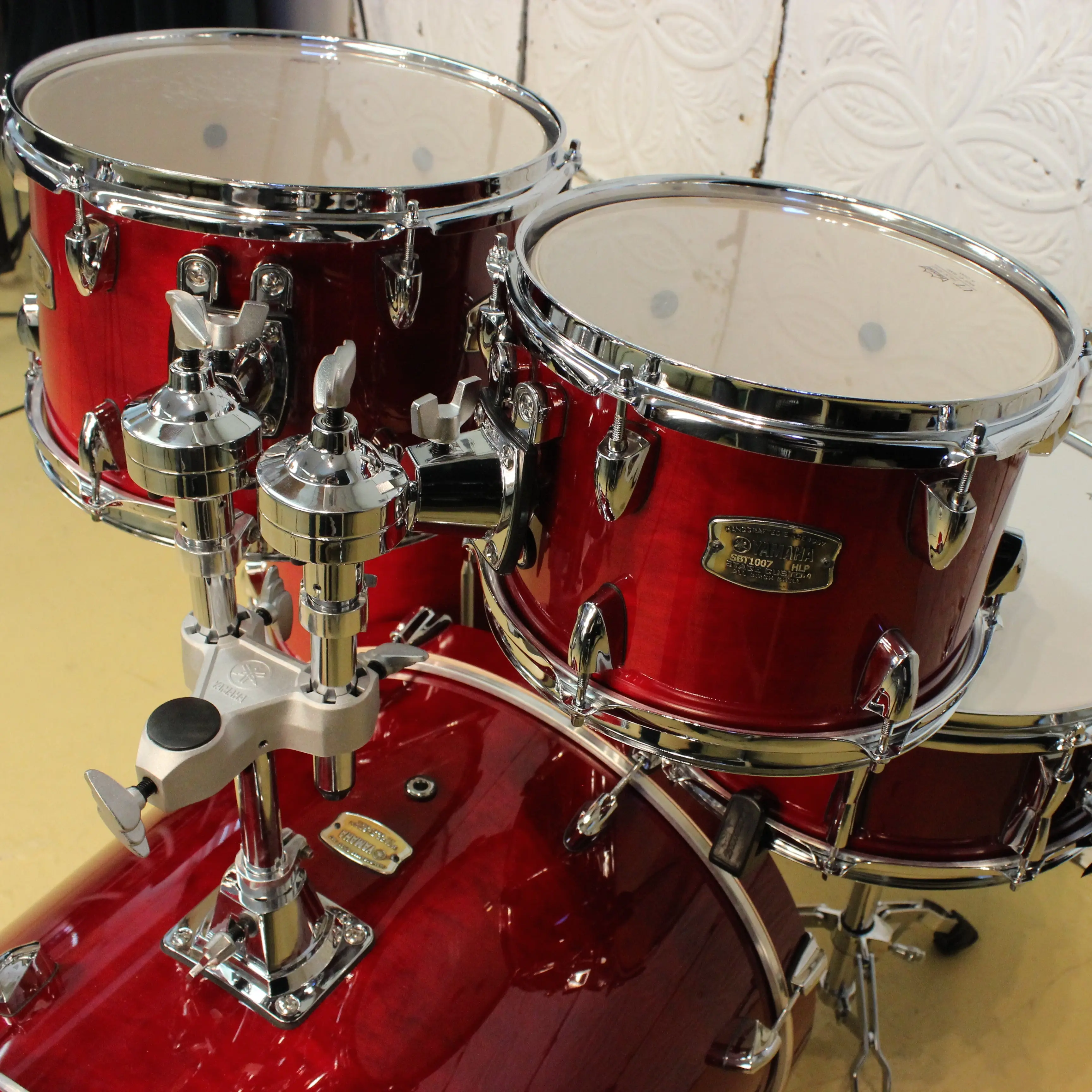 Yamaha Stage Custom Drum Kit 20-10-12-14+14in - Cranberry Red - Image 4
