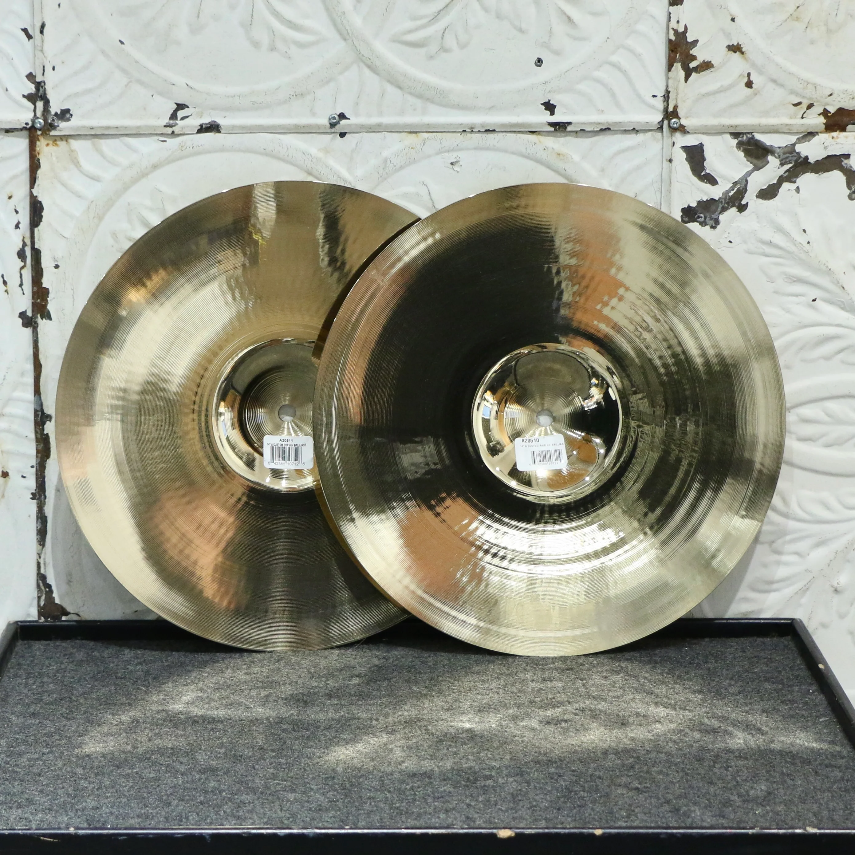 Zildjian A Custom Brilliant Hi-Hat Cymbals 14in (992/1196g) - Image 2