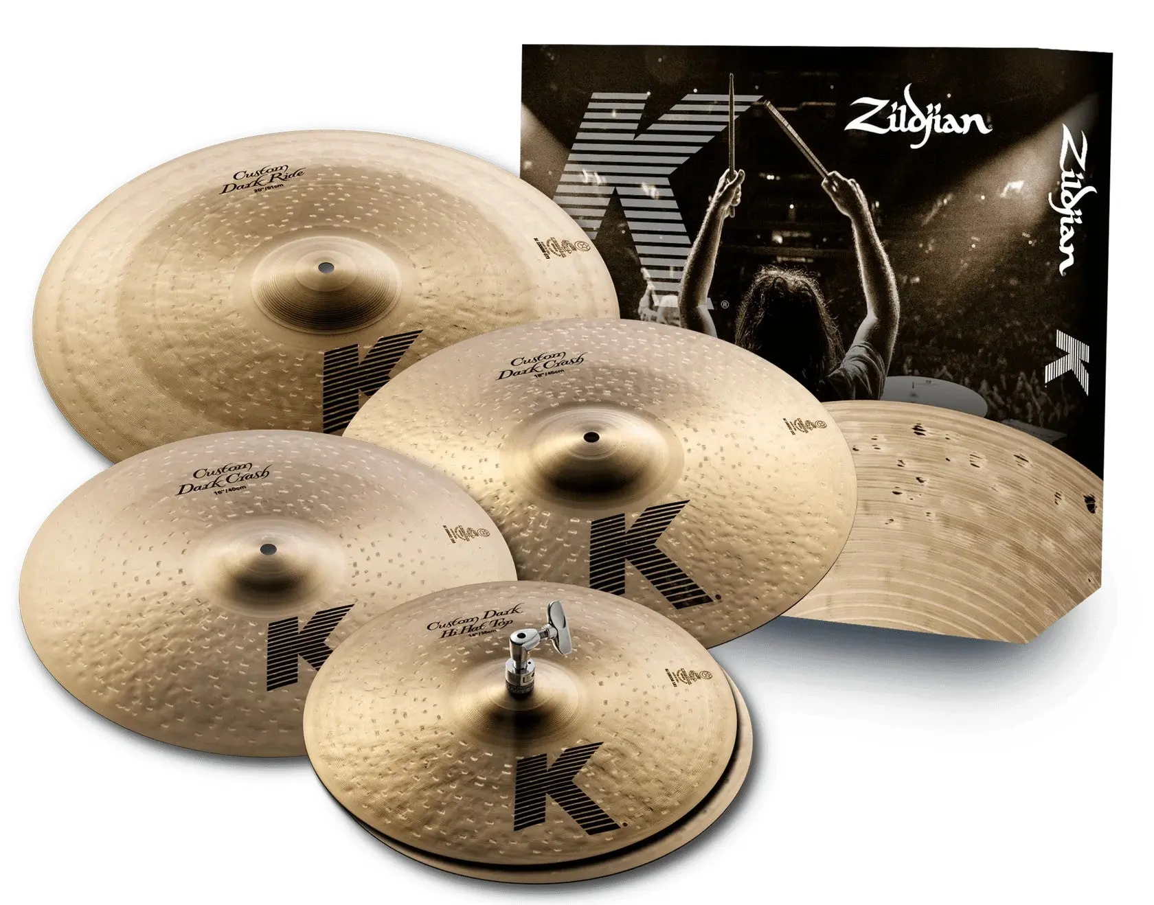 Zildjian K Custom Dark Cymbal Pack 14-16-18+ FREE 20in